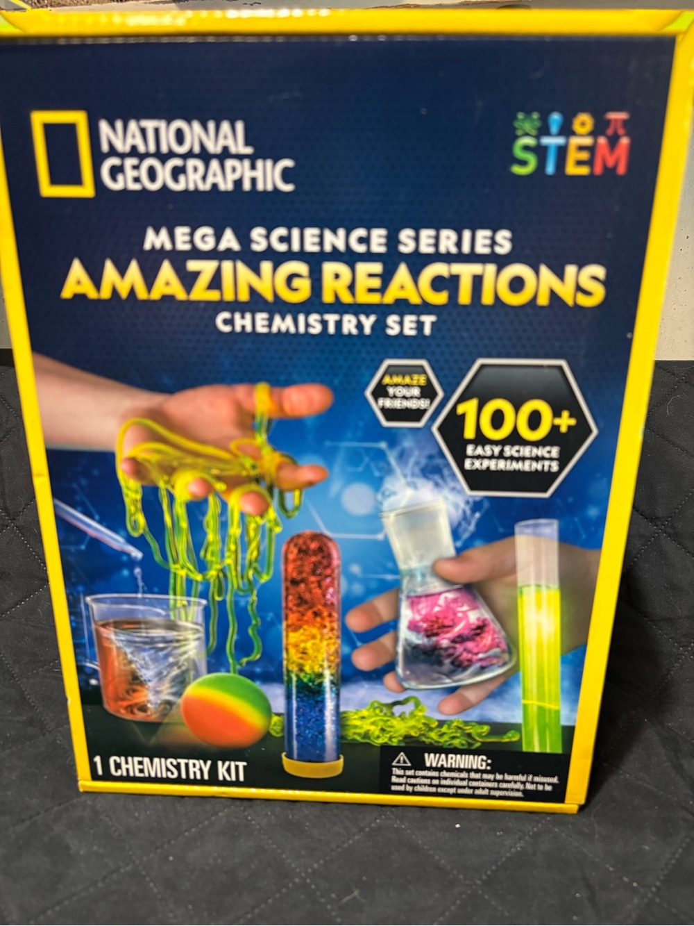 National Geographic Amazing Reactions Chemistry Set, a STEM-focused kit